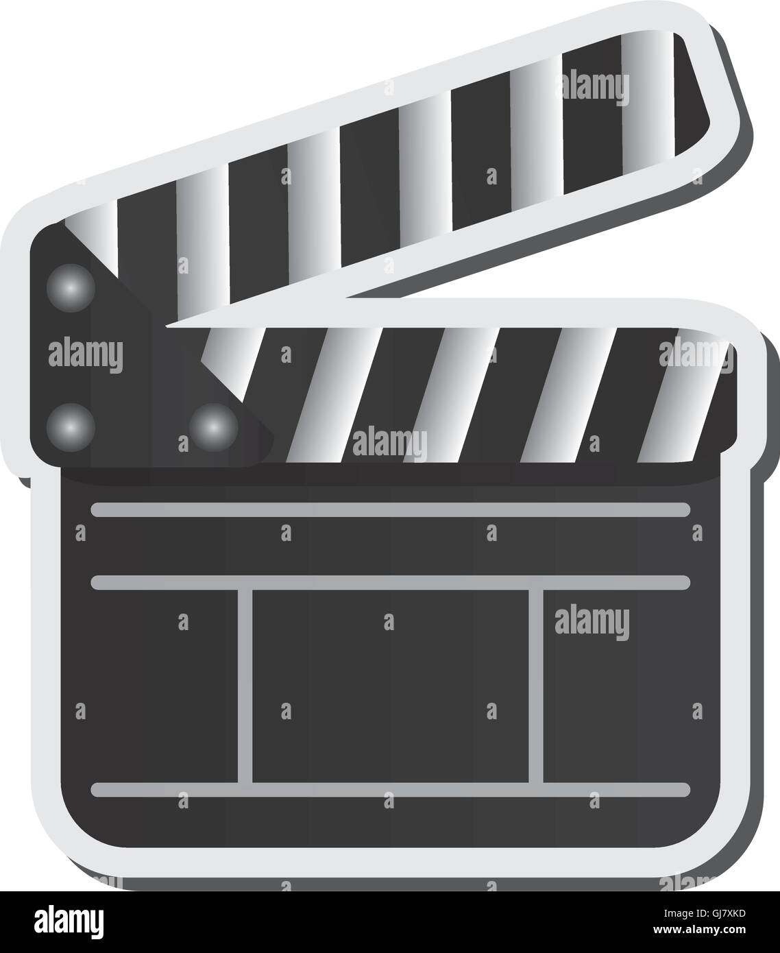 single clapperboard icon Stock Vector Image & Art - Alamy