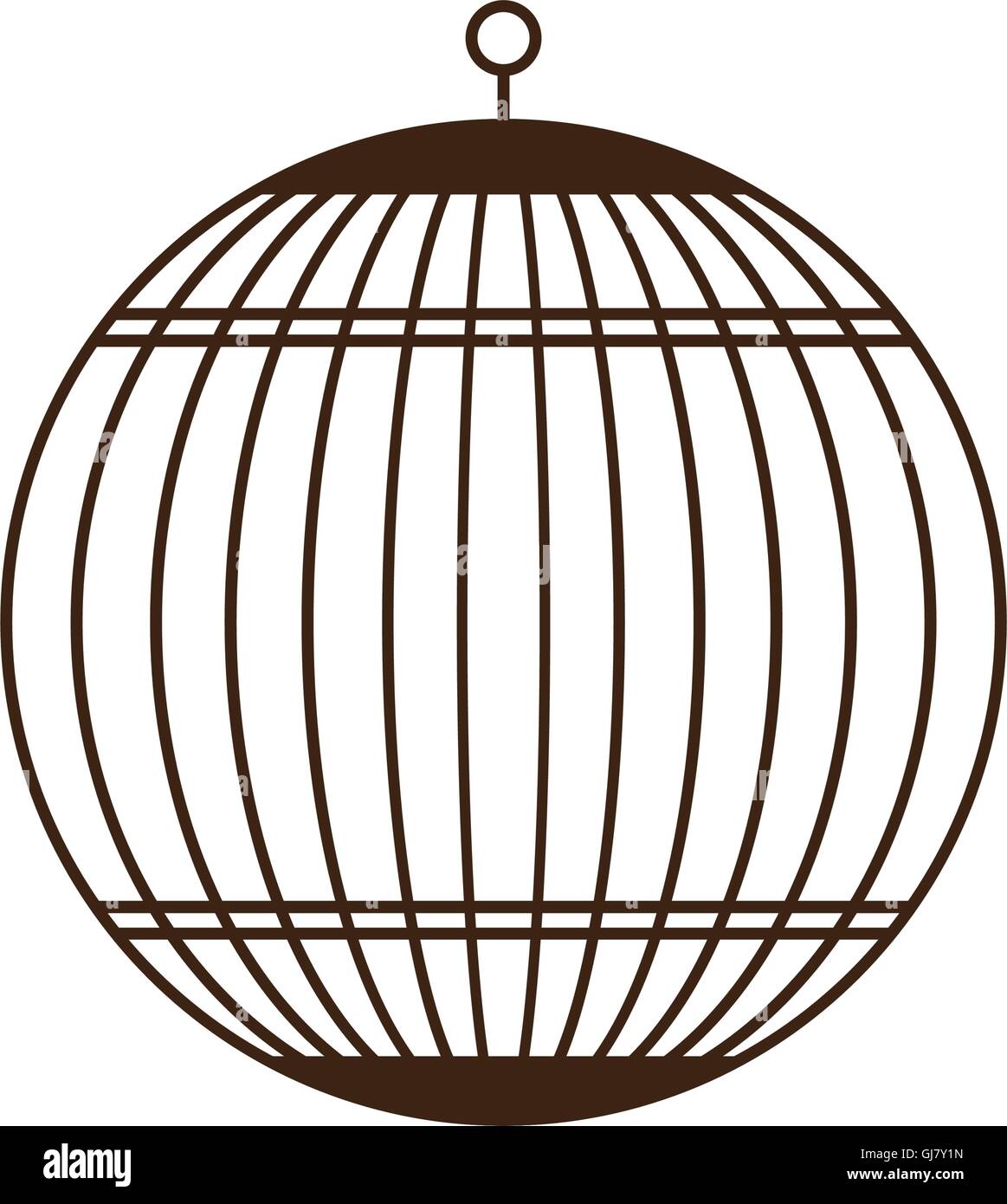 Birdcage silhouette vintage icon, vector illustration Stock Vector ...