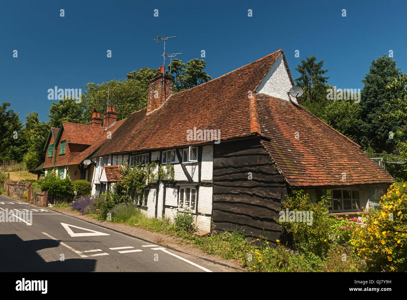 The village of Shere set in the Surrey Hills England UK Stock Photo Alamy