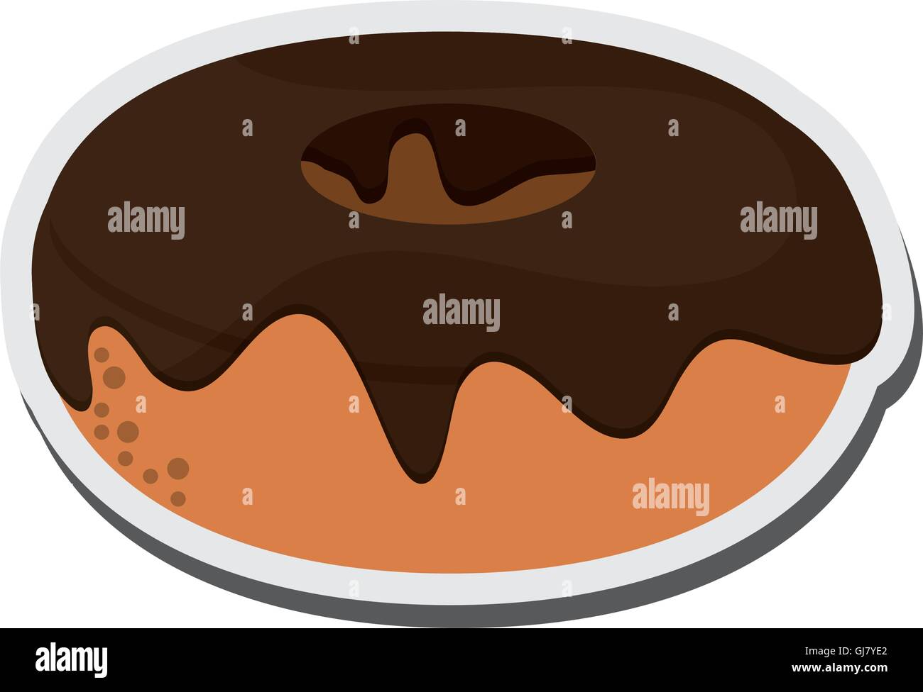 donut with chocolate cover icon Stock Vector Image & Art - Alamy