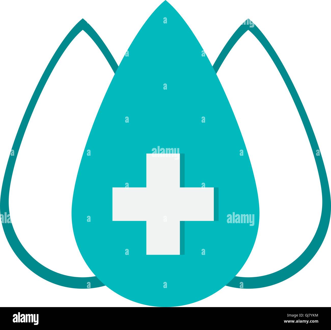 drop with medical cross icon Stock Vector Image & Art - Alamy