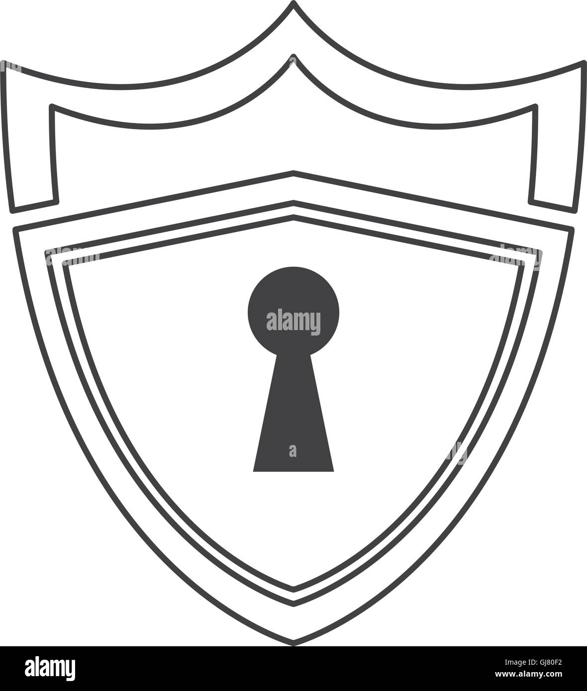 safety lock shield icon Stock Vector Image & Art - Alamy