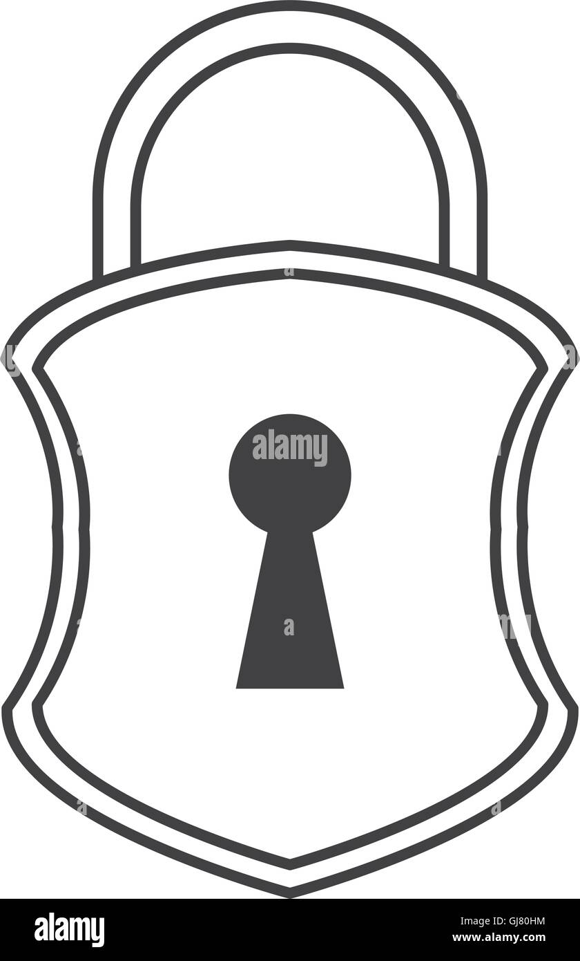 safety lock shield icon Stock Vector Image & Art - Alamy