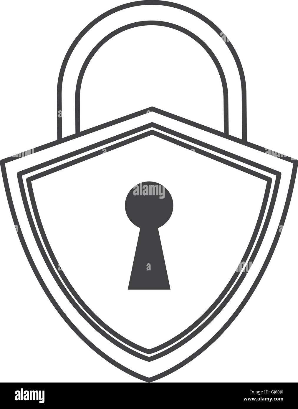 safety lock shield icon Stock Vector Image & Art - Alamy