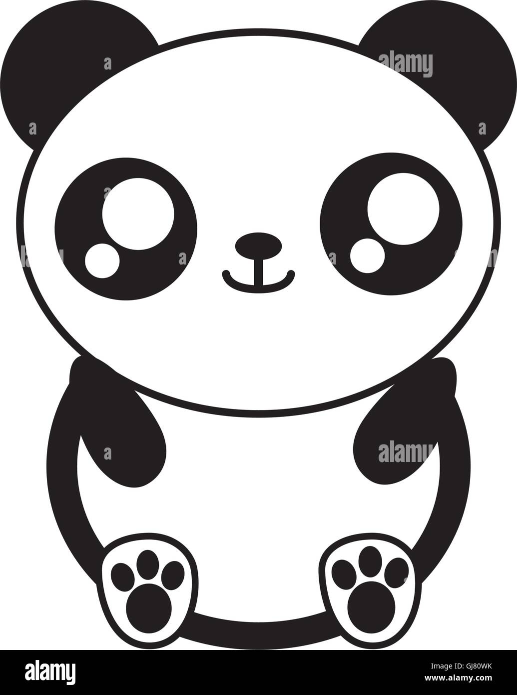 panda bear kawaii cute animal icon Stock Vector Image & Art - Alamy