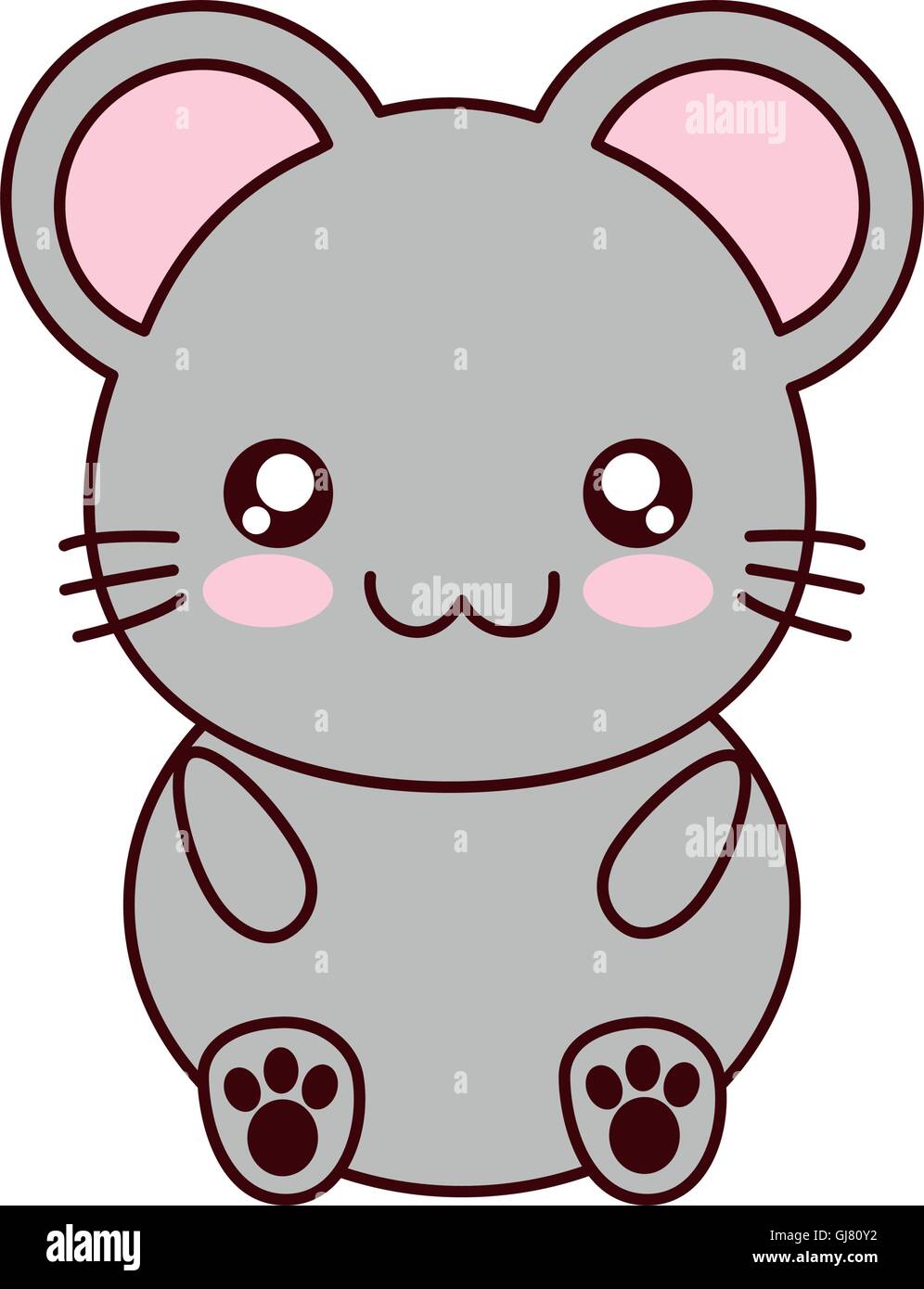 mouse kawaii cute animal icon Stock Vector Image & Art - Alamy