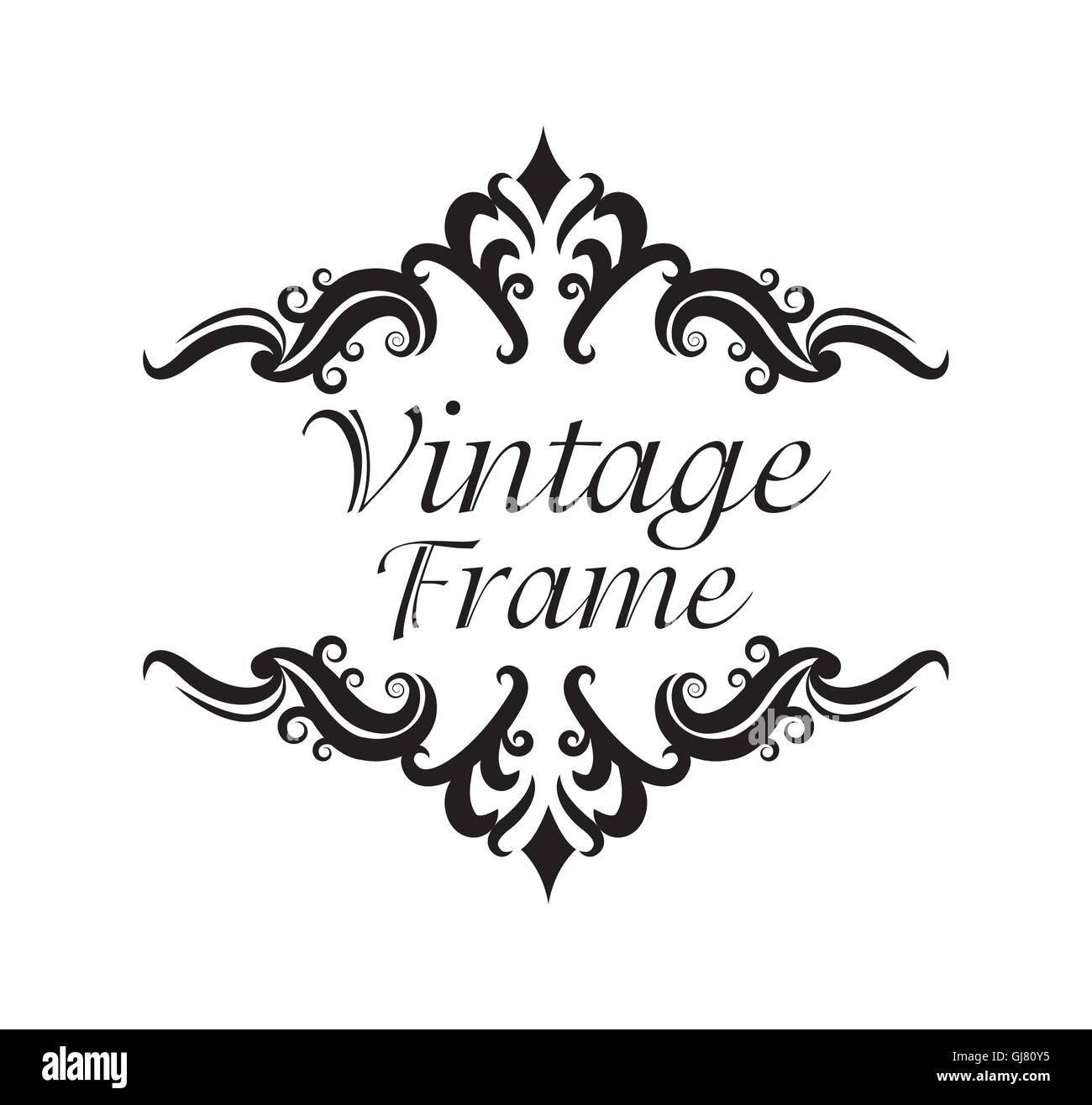 Vintage frame ornament icon Stock Vector Image & Art - Alamy