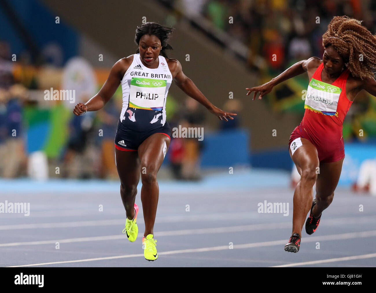 Great Britain's Asha Philip women's 100m semi final on the eighth day ...