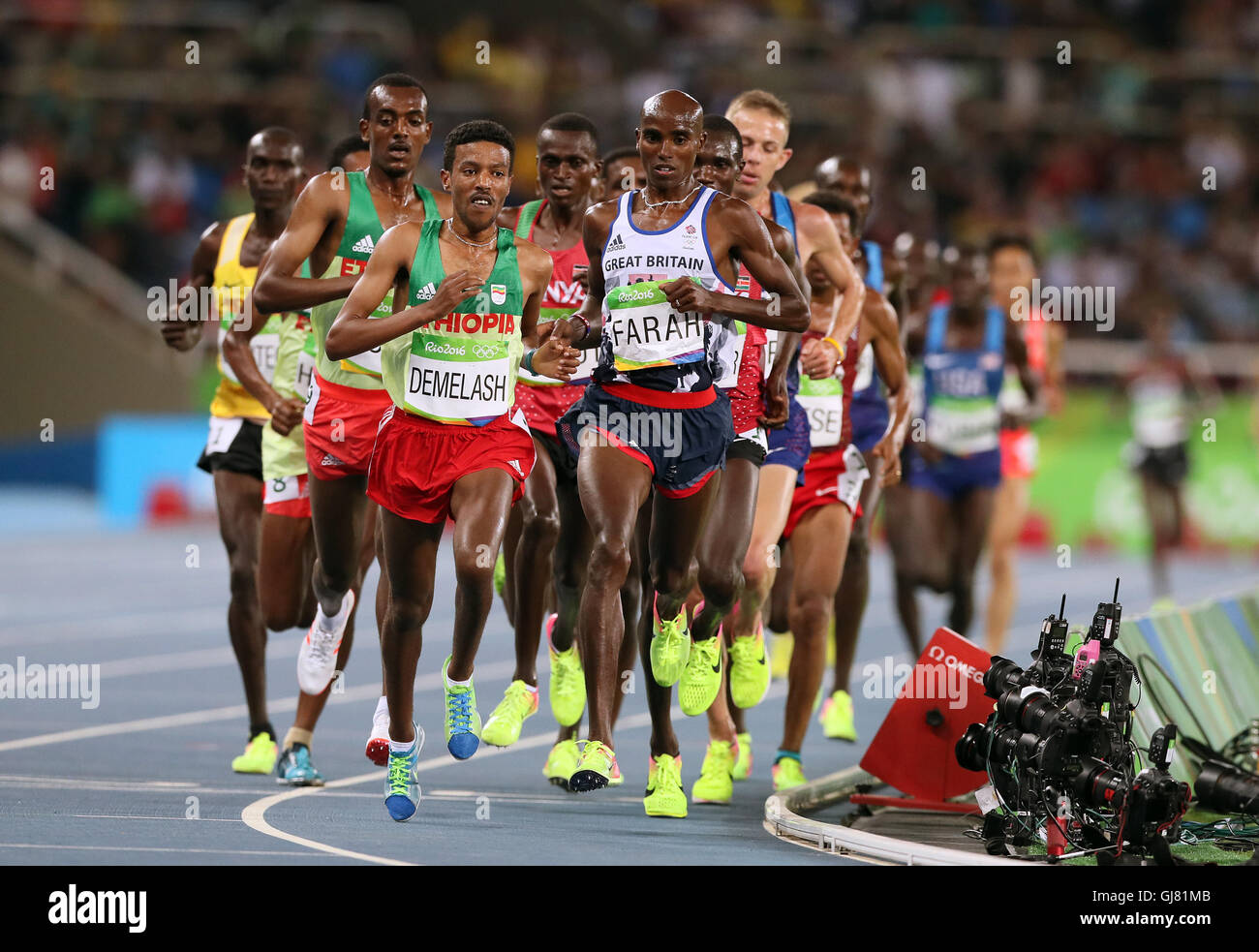 Great Britain S Mo Farah During The Men S 10 000m Final At The Olympics Stadium On The Eighth Day Of The Rio Olympics Games Brazil Stock Photo Alamy
