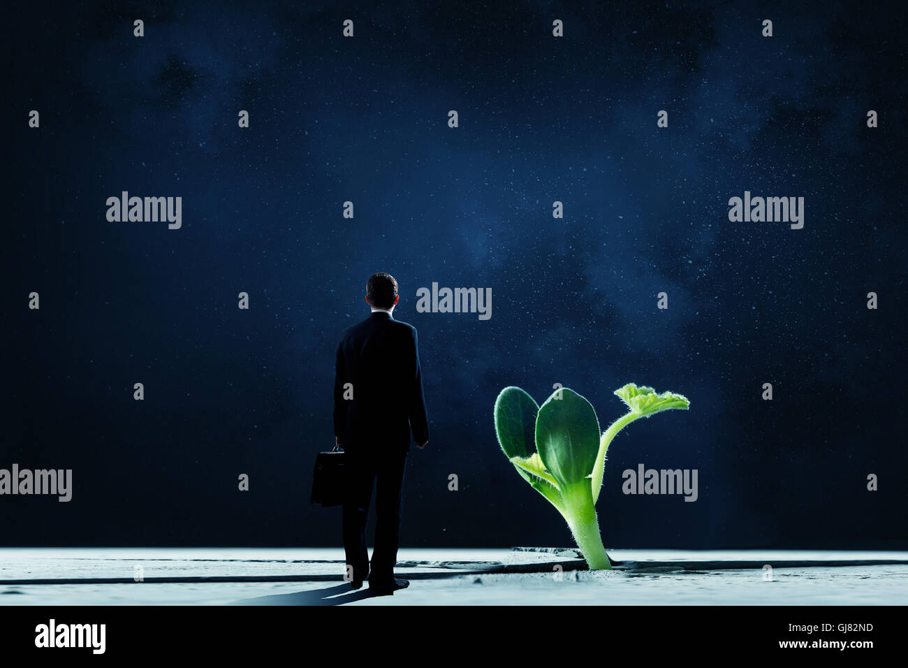 Is there life on moon . Mixed media Stock Photo - Alamy