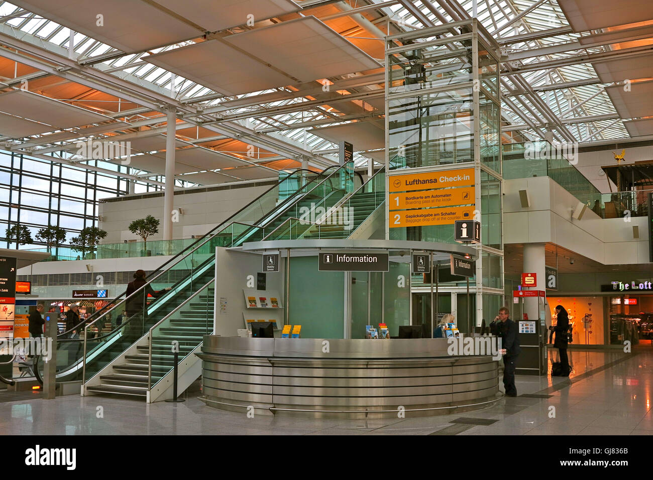 Germany, Bavaria, Upper Bavaria, Munich, airport, terminal 2, information  Stock Photo - Alamy