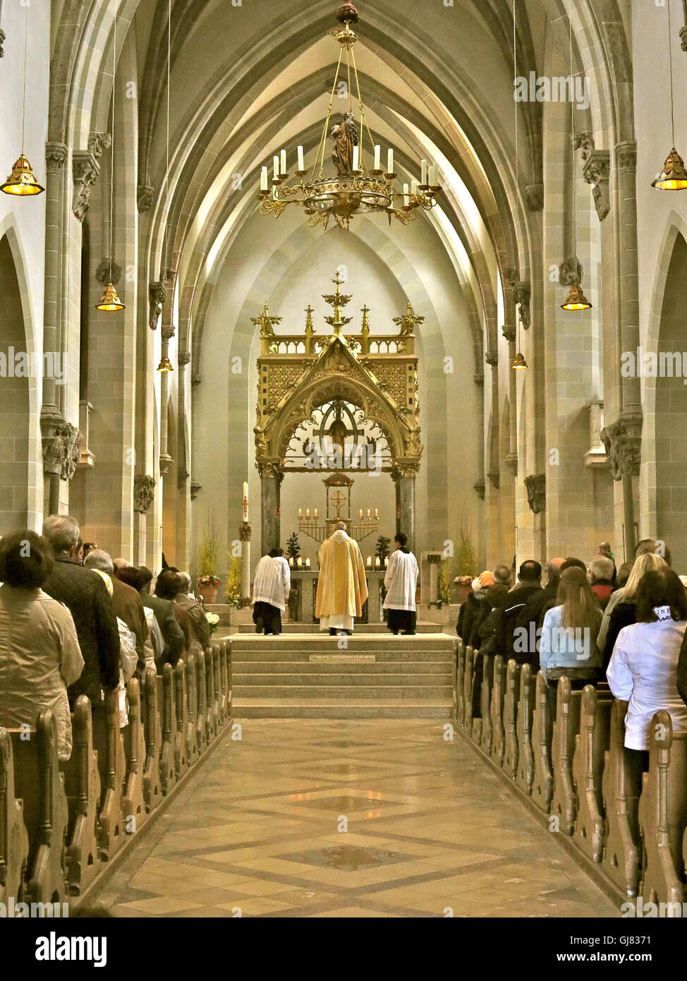 Germany, St. Ottilien Archabbey, Herz-Jesu-Kirche, church, Upper Bavaria Stock Photo