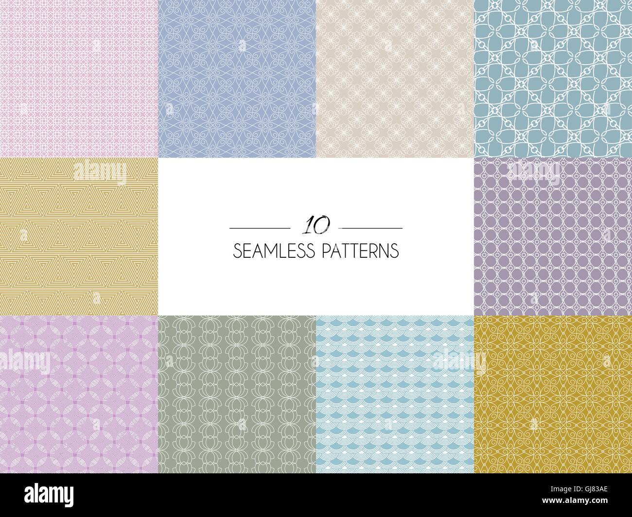 Set of geometric seamless patterns Stock Vector Image & Art - Alamy