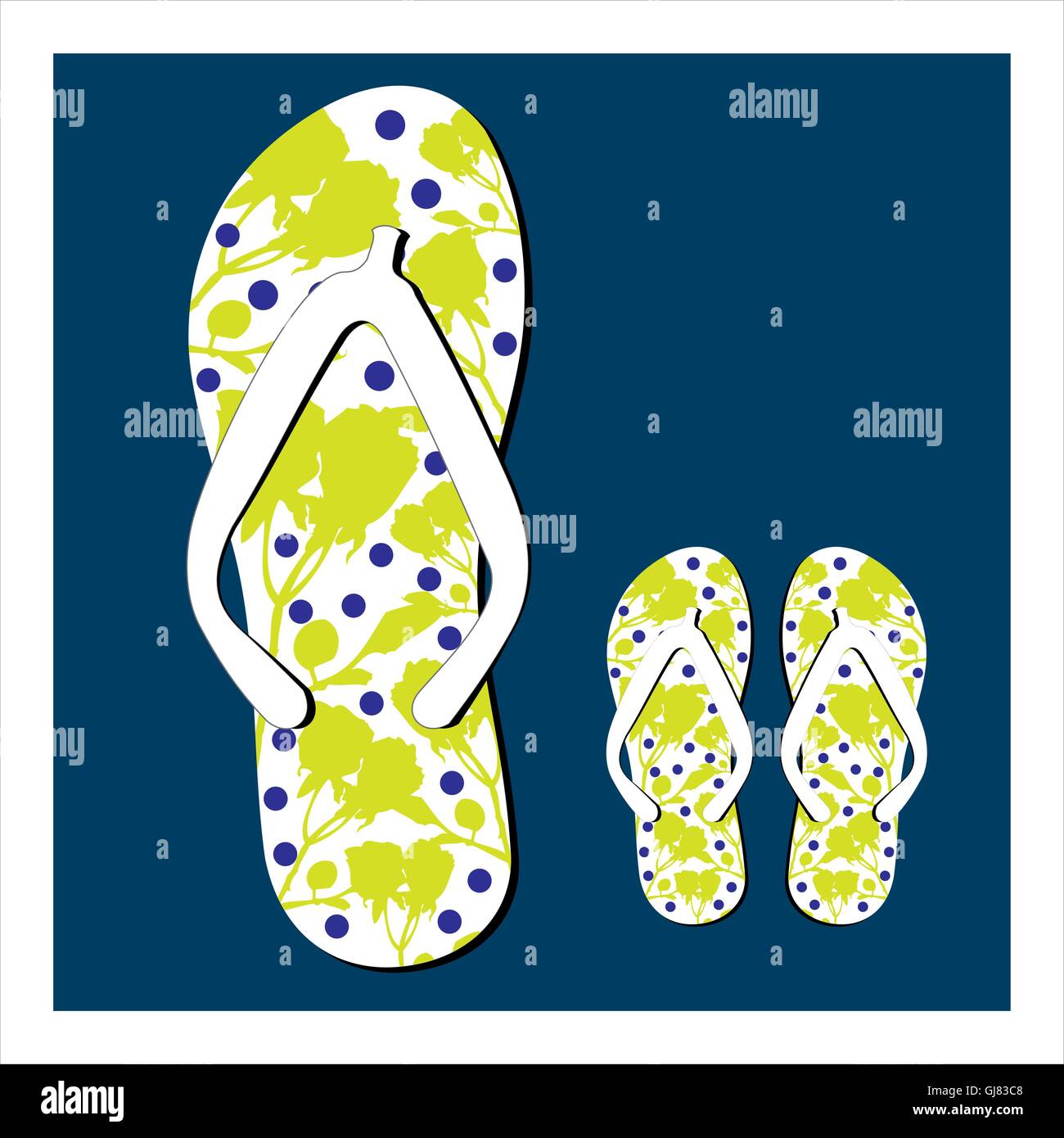 Colorful flip flops set Stock Vector Image & Art - Alamy