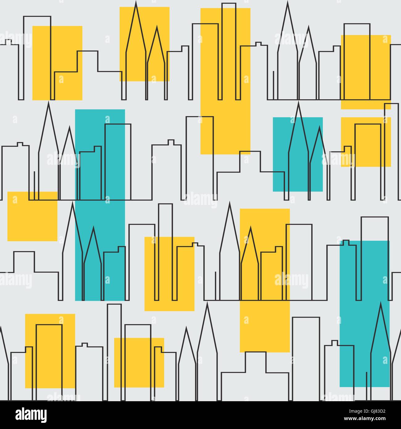 Seamless city pattern Stock Vector Image & Art Alamy