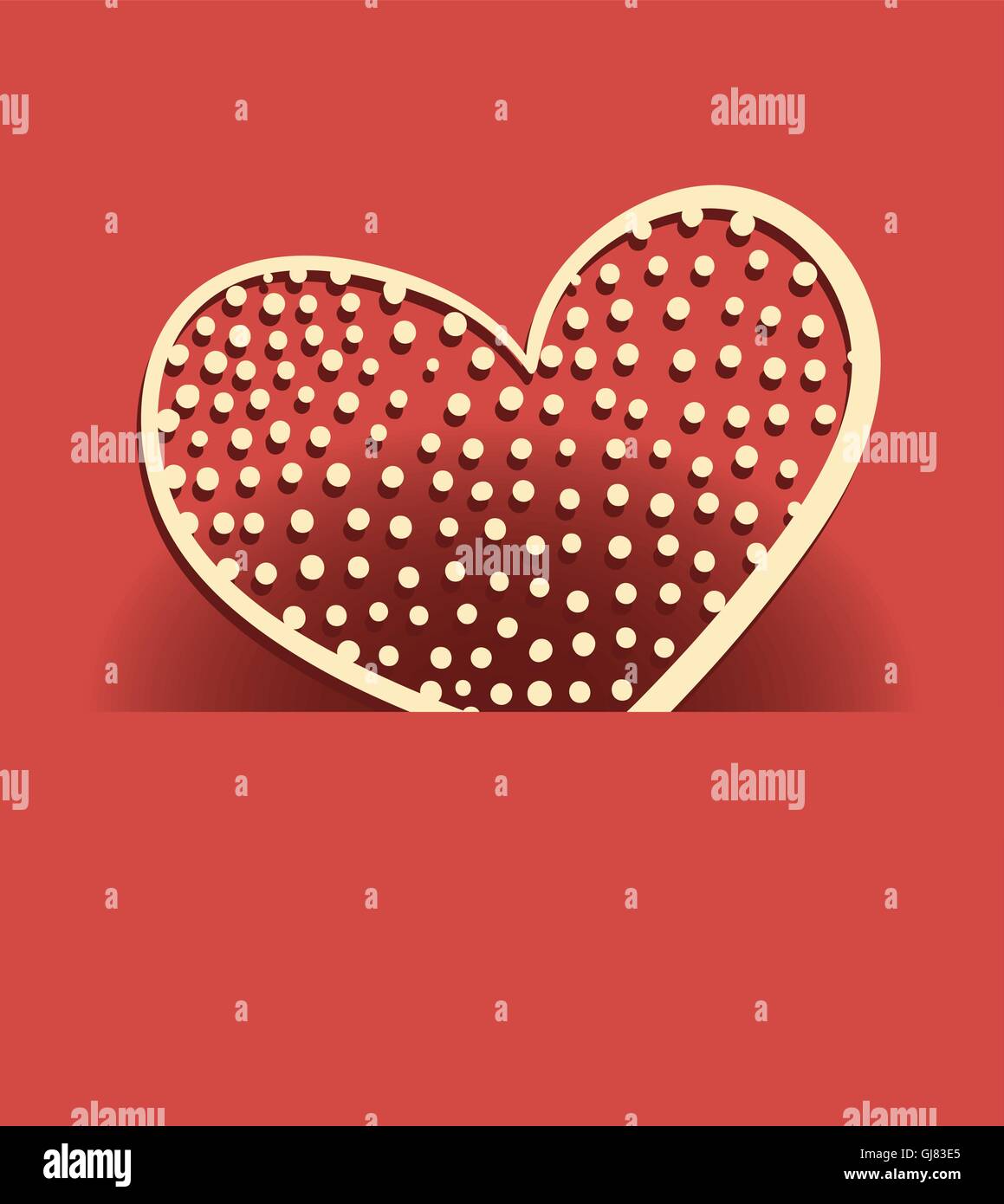 Heart from paper Valentines day card vector Stock Vector Image & Art ...