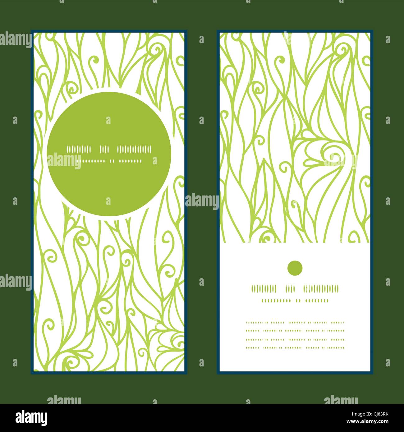 Vector abstract swirls texture vertical round frame pattern invitation ...