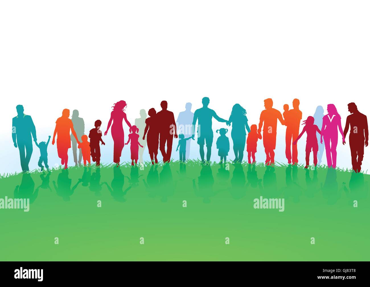 Groups and families Stock Vector