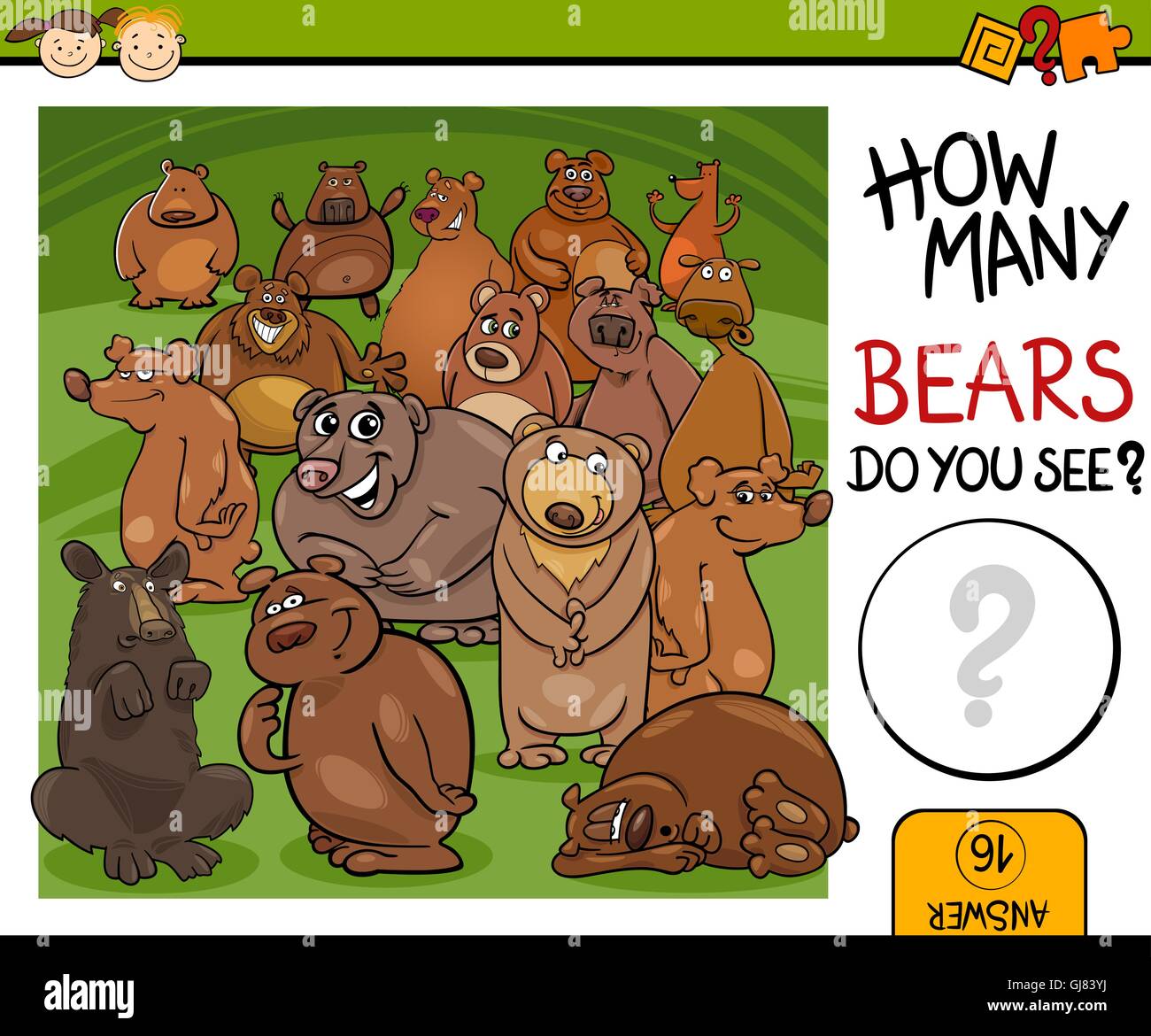 How Many Counter Cartoon counting game cartoon illustration Stock Vector Image & Art - Alamy