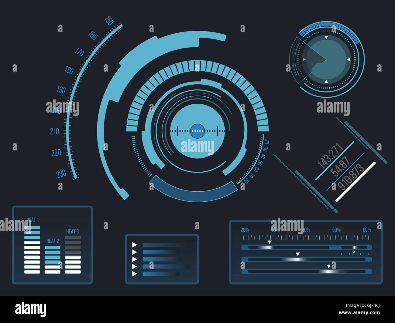 Digital hud interface futuristic technology Stock Vector Images - Alamy
