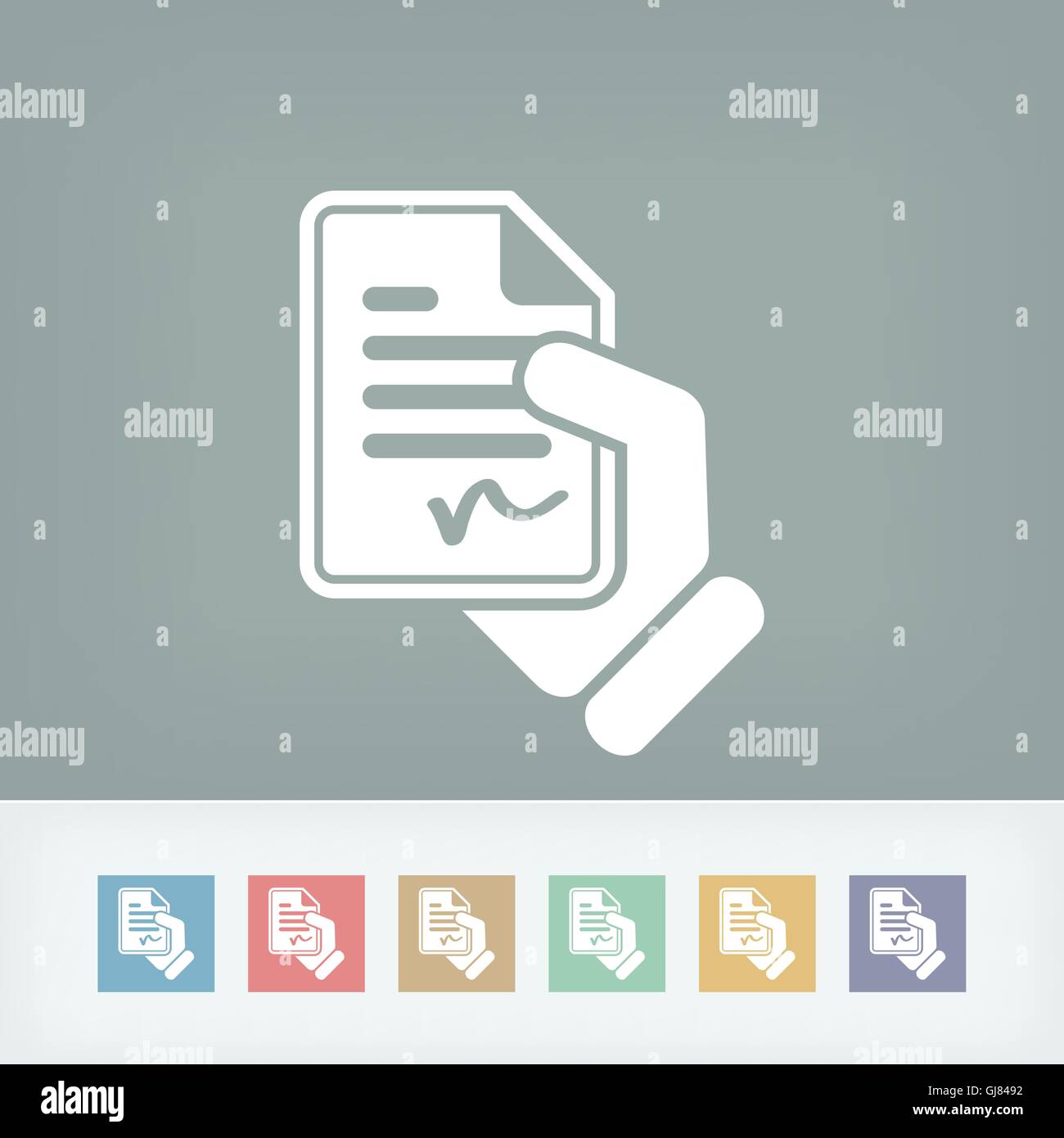 Document signed icon Stock Vector