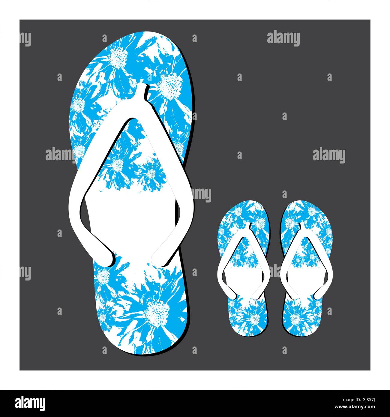 Colorful flip flops set Stock Vector Image & Art - Alamy