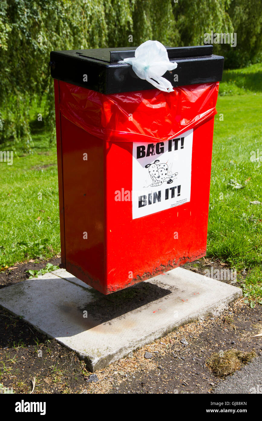 Dog Waste Bin Stock Photo Alamy