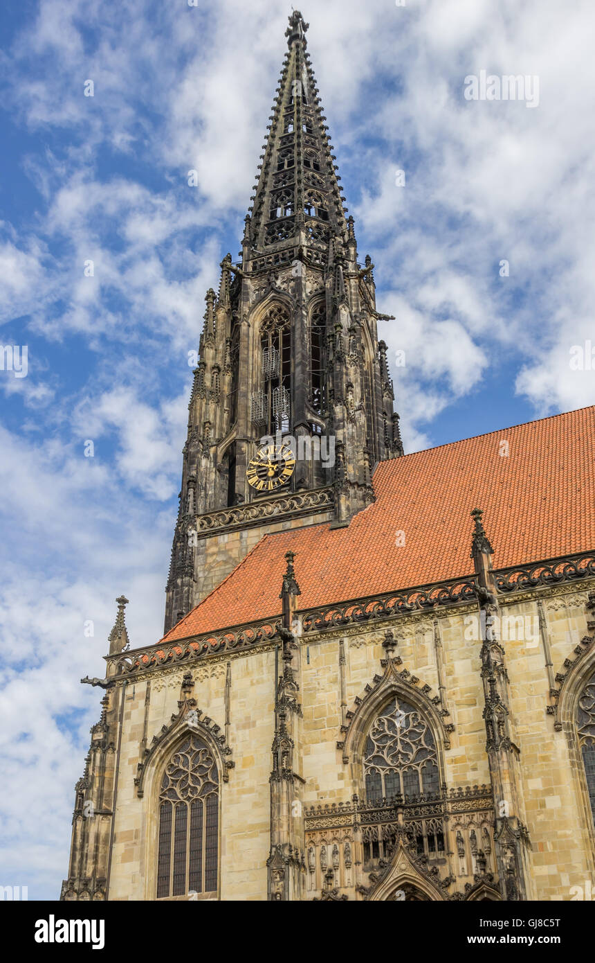 Tower of the Lamberti church in Munster, Germany Stock Photo