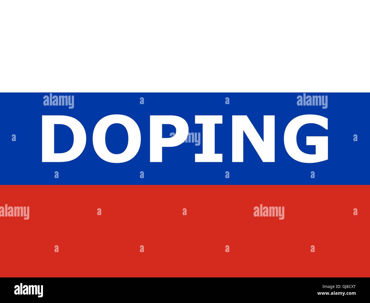 Doping at the Russian athletes Stock Vector