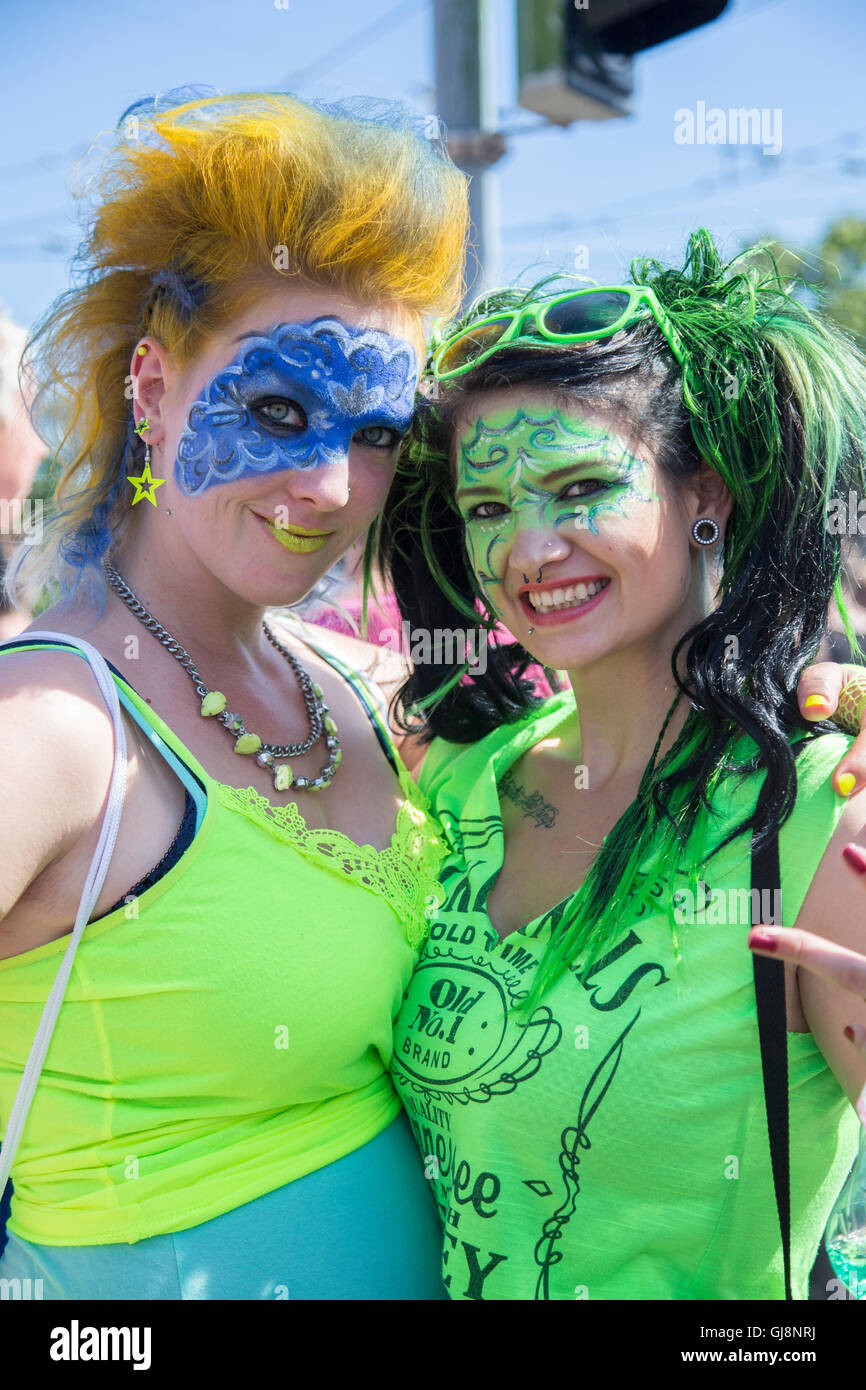 Zurich, Switzerland. 13th August 2016. Street moments and portraits of people enjoying the