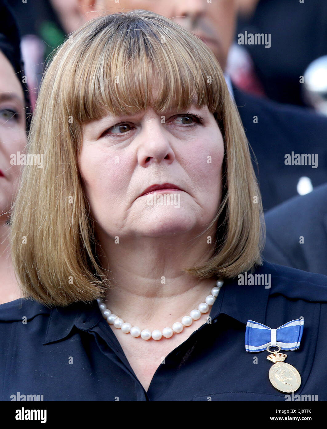 Bucharest, Romania. 13th Aug, 2016. Princess Elena of Romania takes