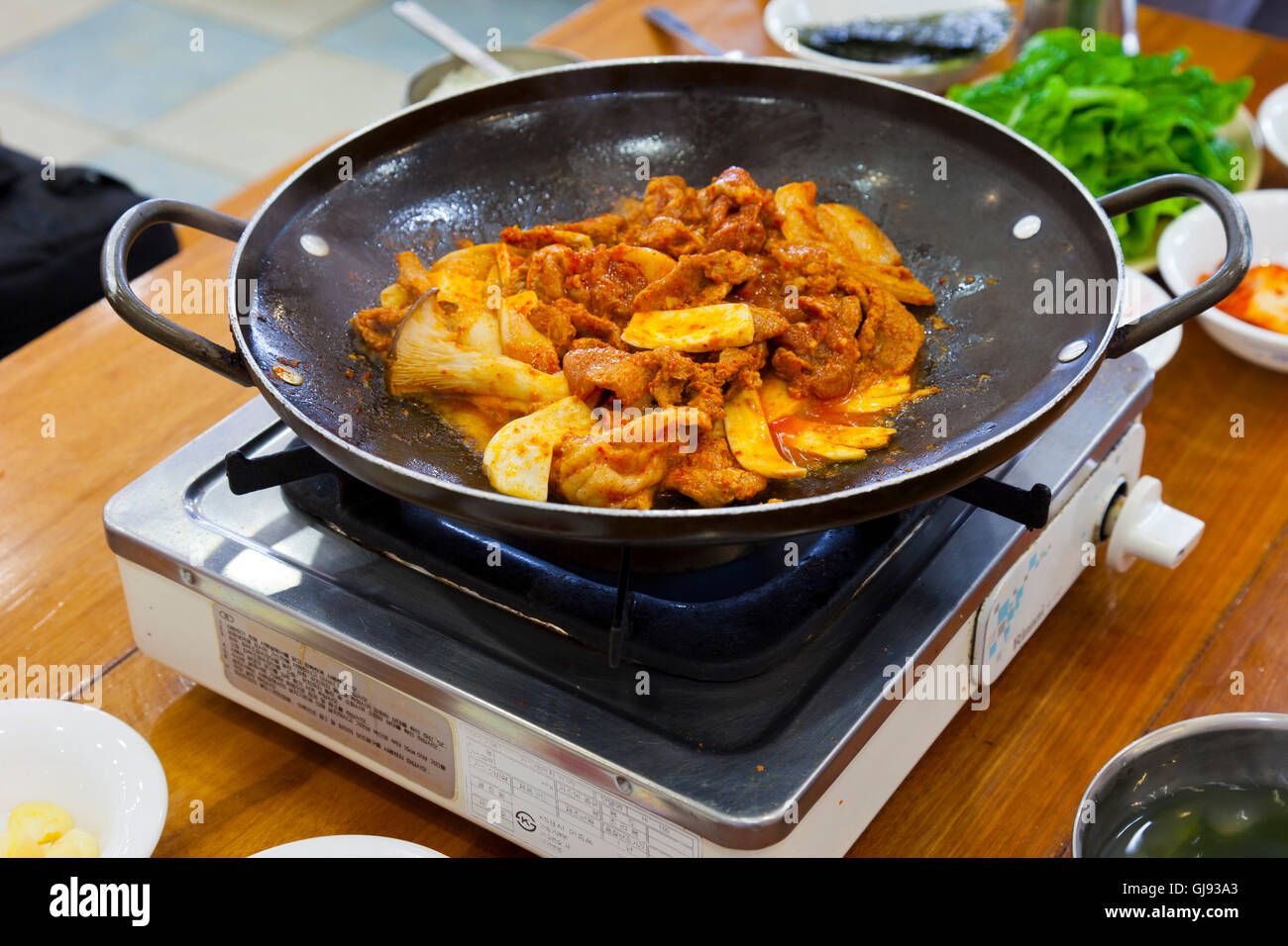 Jeju Island roast pork, black hair Stock Photo - Alamy