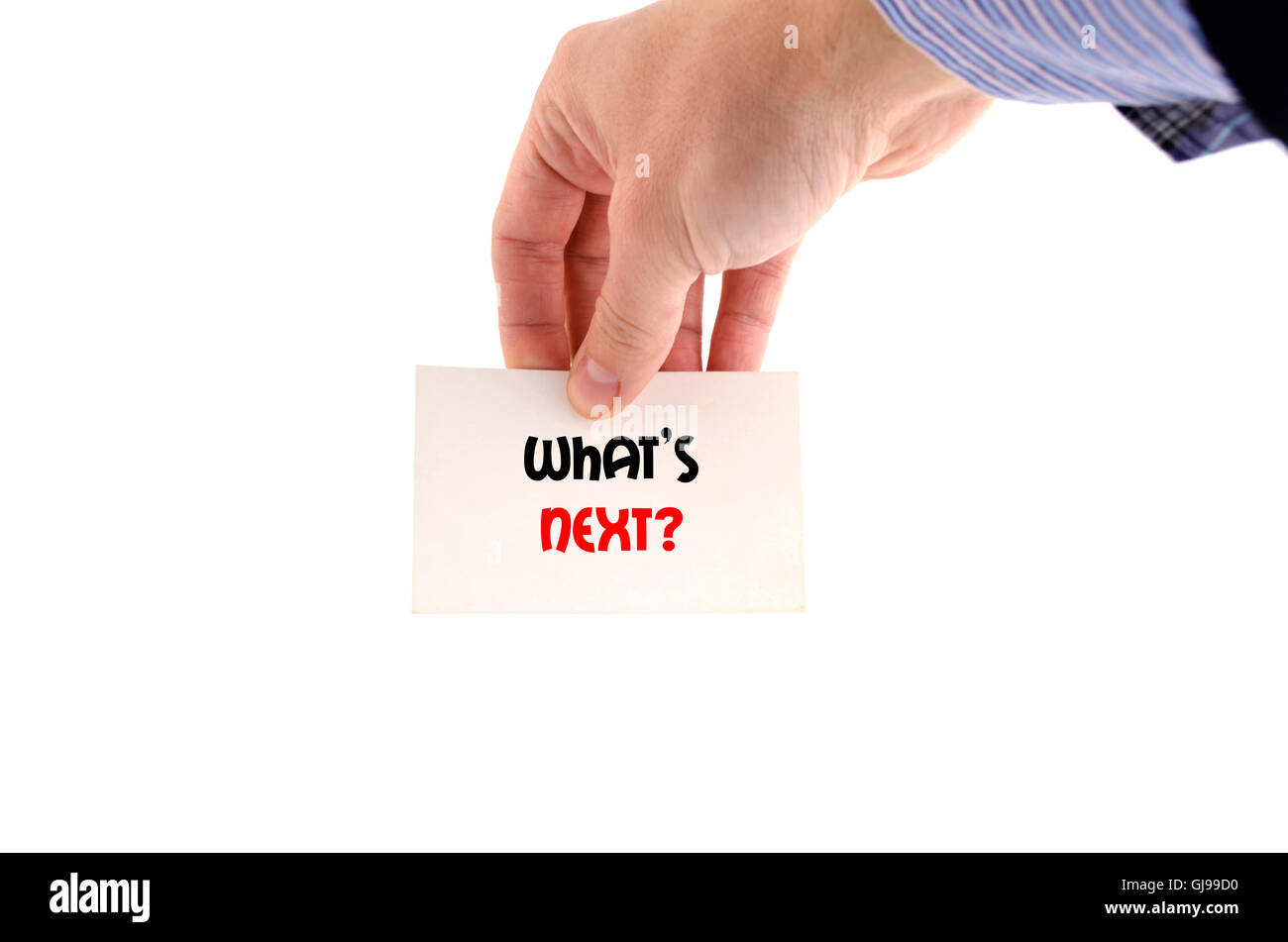 What's next text concept isolated over white background Stock Photo