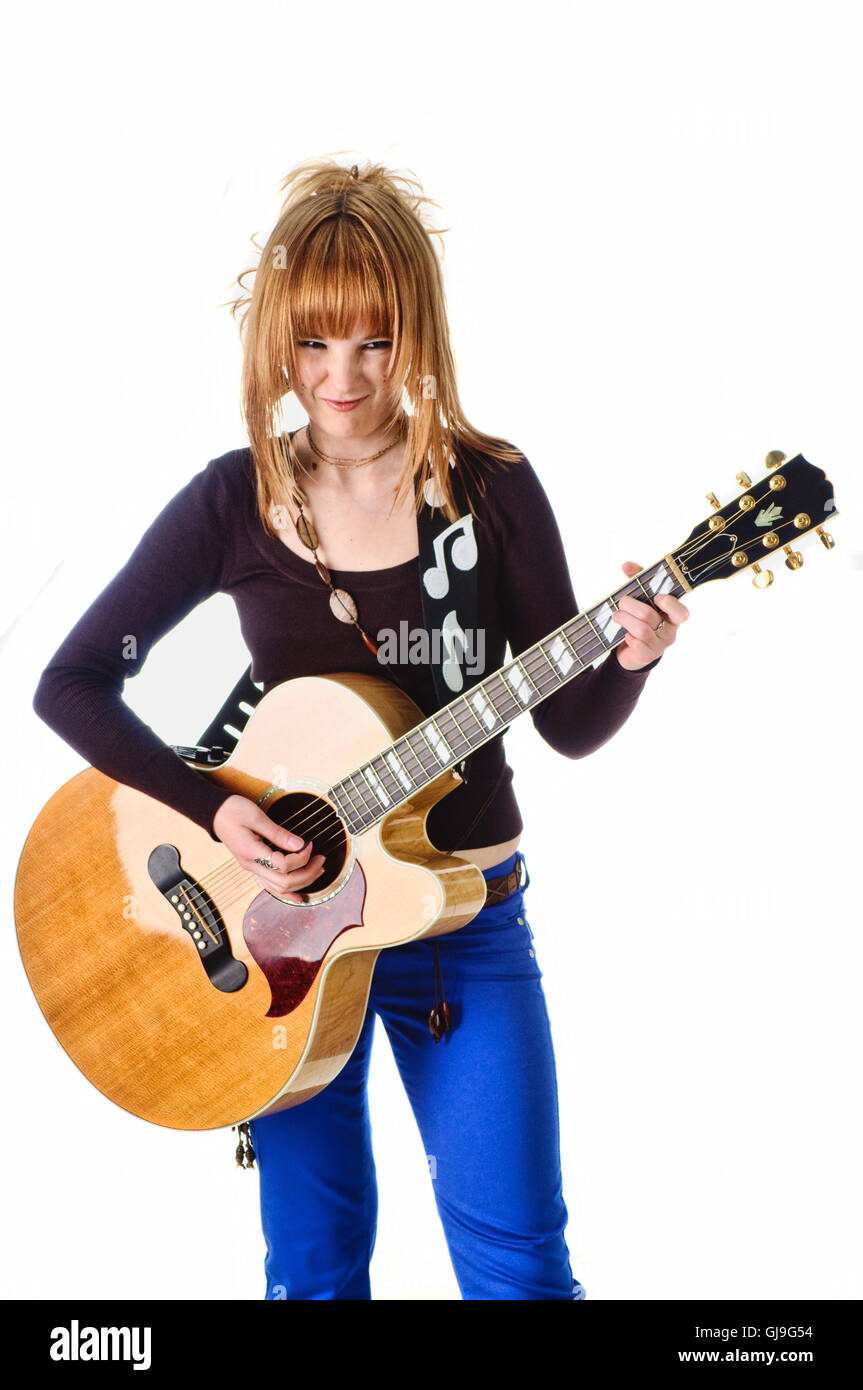 Alamy Rocker Rocker with acoustic guitar Stock Photo - Alamy