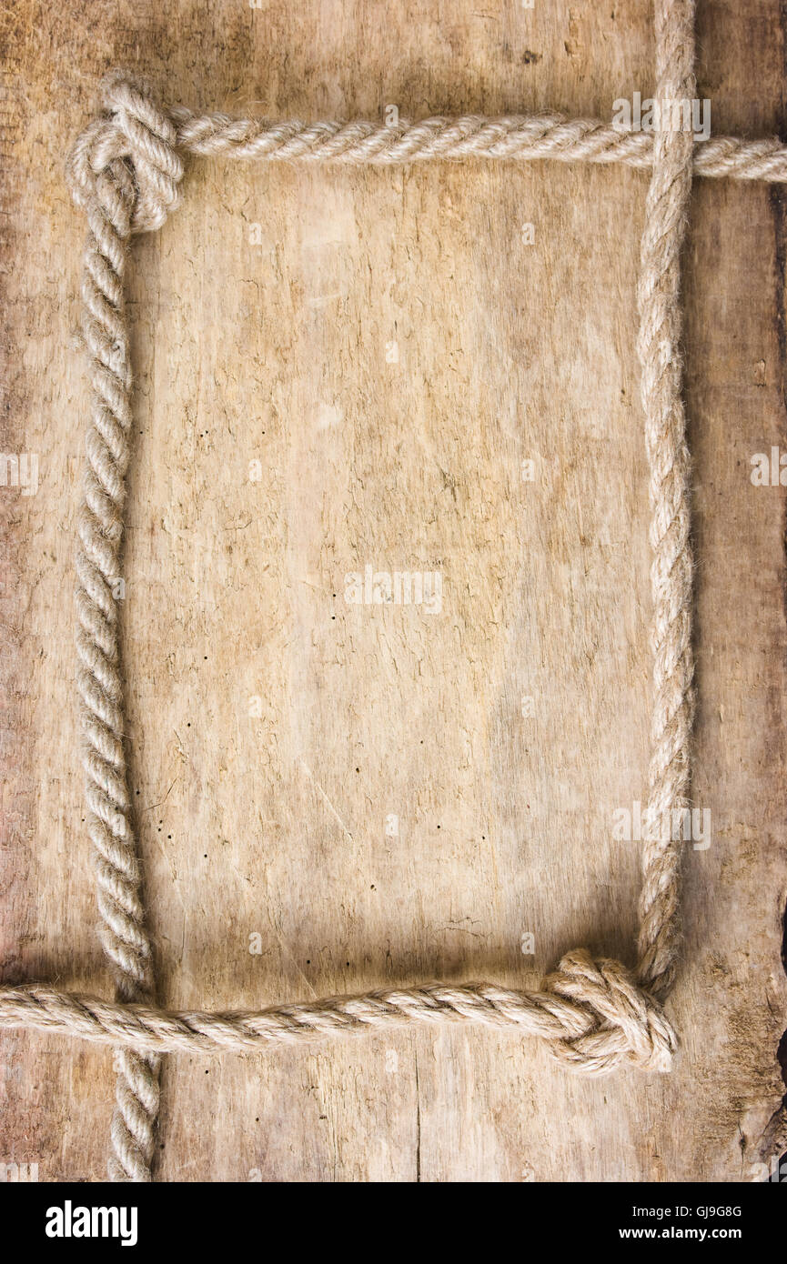 frame made of old rope Stock Photo - Alamy