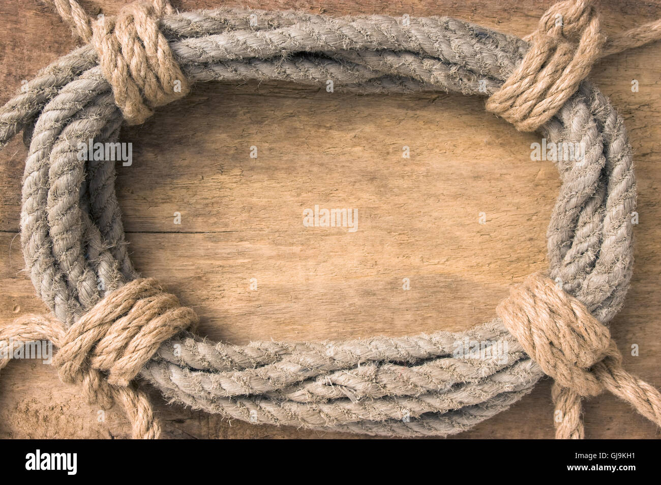 frame made of old rope Stock Photo - Alamy