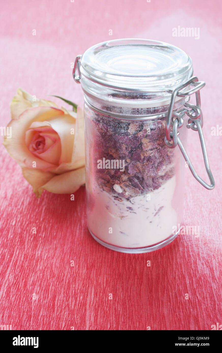Dried rose petals in a jar Stock Photo Alamy