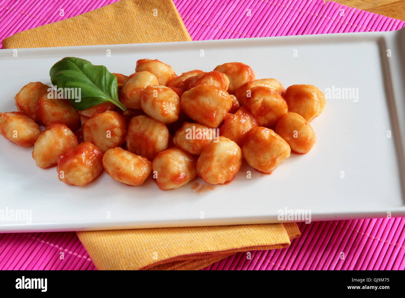 Tomato sauce gnocchi Stock Photo Alamy