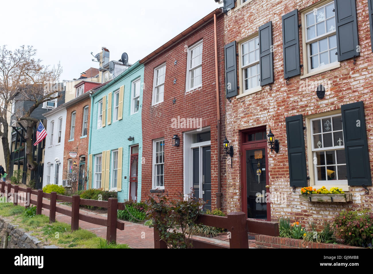 Washington DC USA Typical houses in Stock Photo Alamy