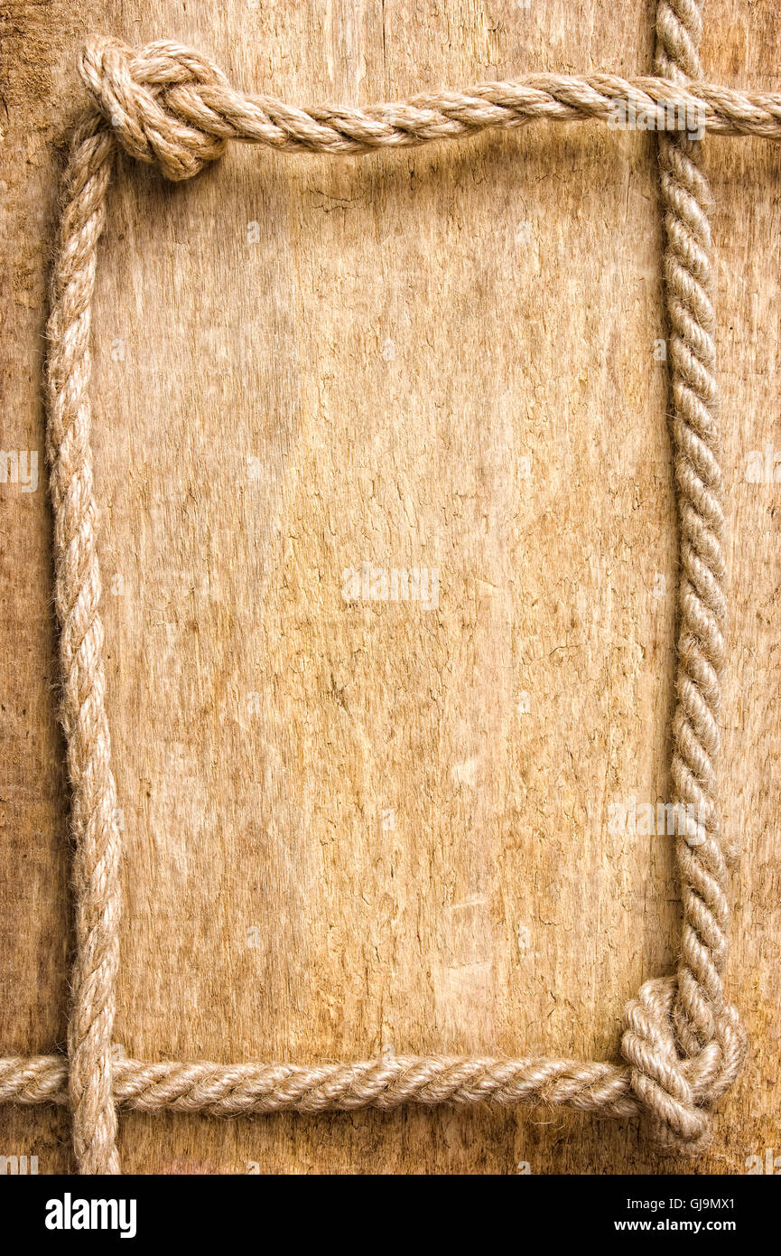 frame made of old rope Stock Photo - Alamy