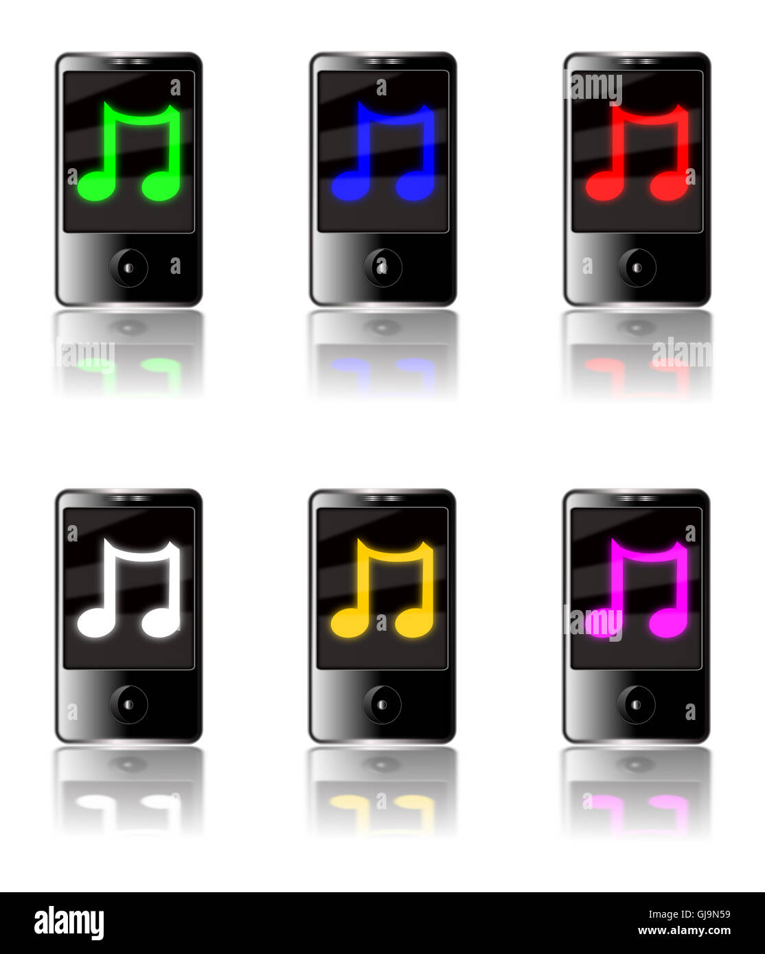 MP3 Player music Stock Photo