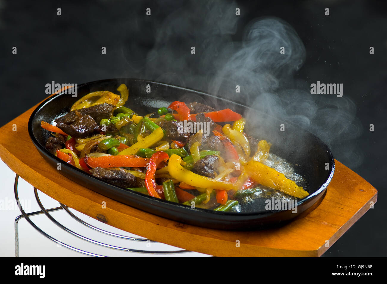 Beef with mushrooms and vegetables Stock Photo - Alamy