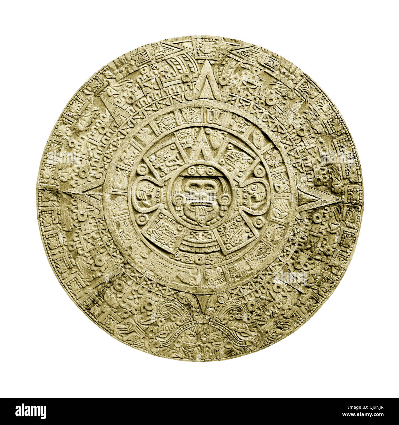 Aztec art hi res stock photography - Aztec Calendar GJ9NJR 