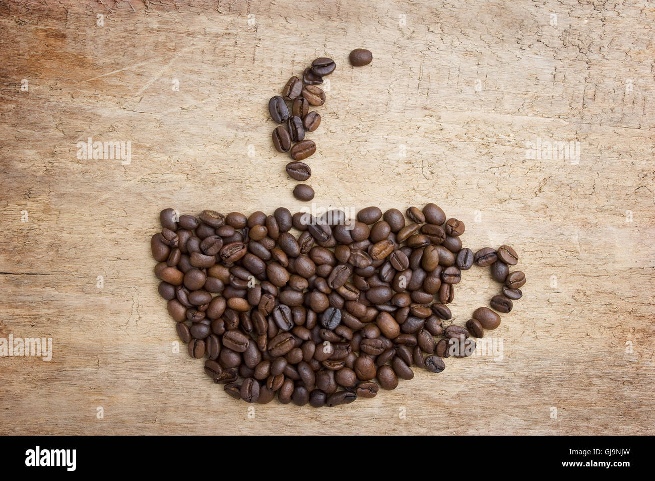Picture a cup of coffee made from beans Stock Photo Alamy