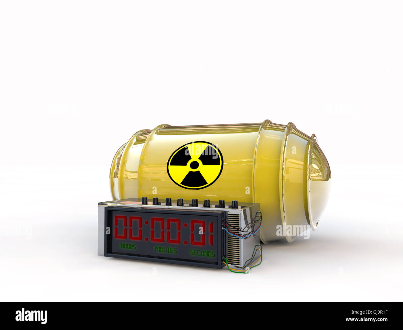 atomic bomb with digital timer Stock Photo Alamy