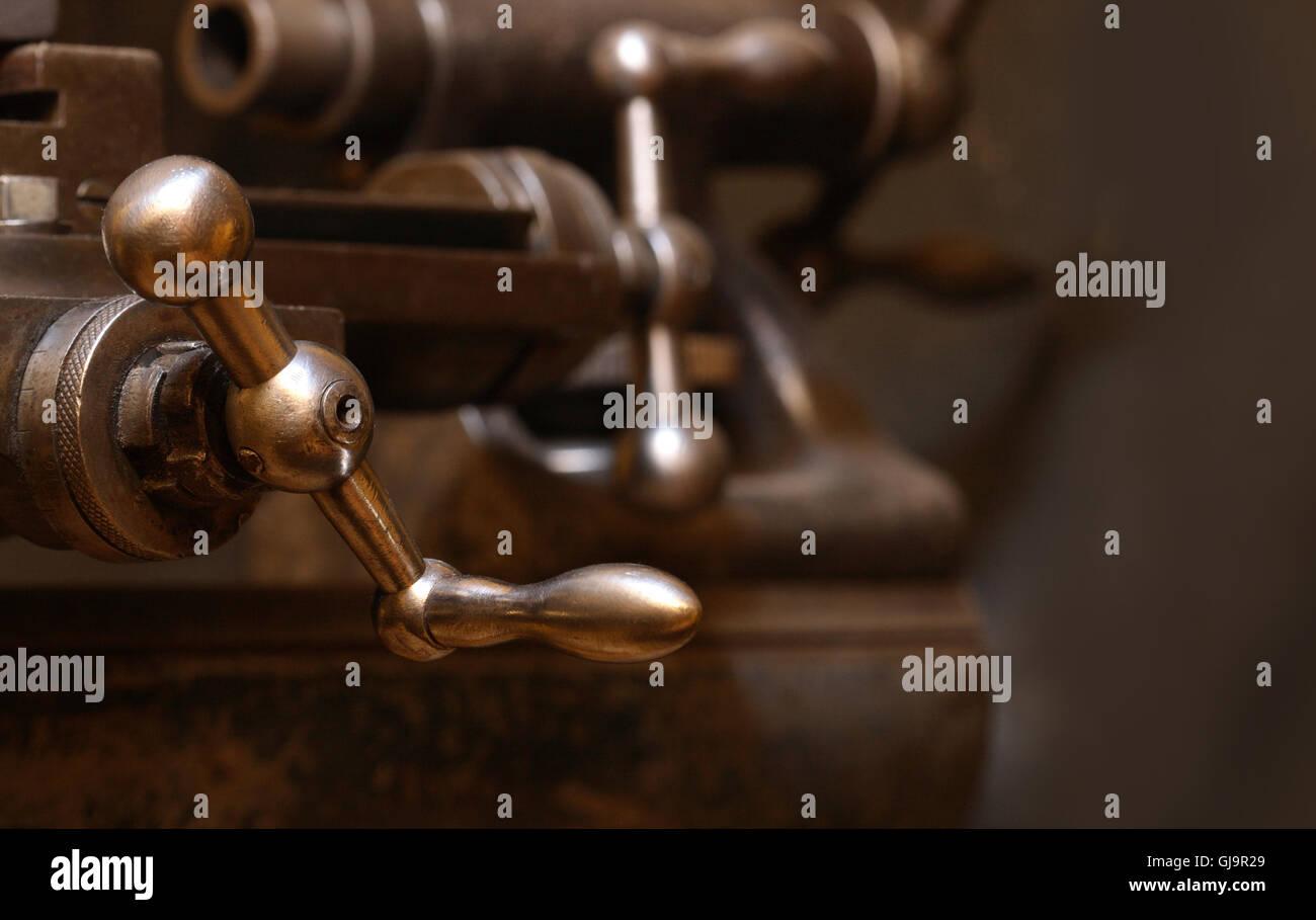 Old Lathe Stock Photo