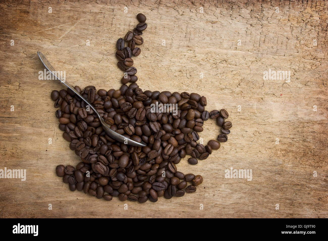 Picture a cup of coffee made from beans Stock Photo Alamy