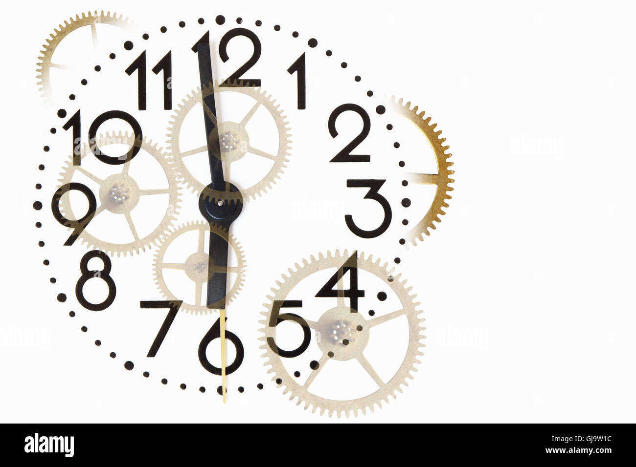 Clock And Gears Stock Photo Alamy