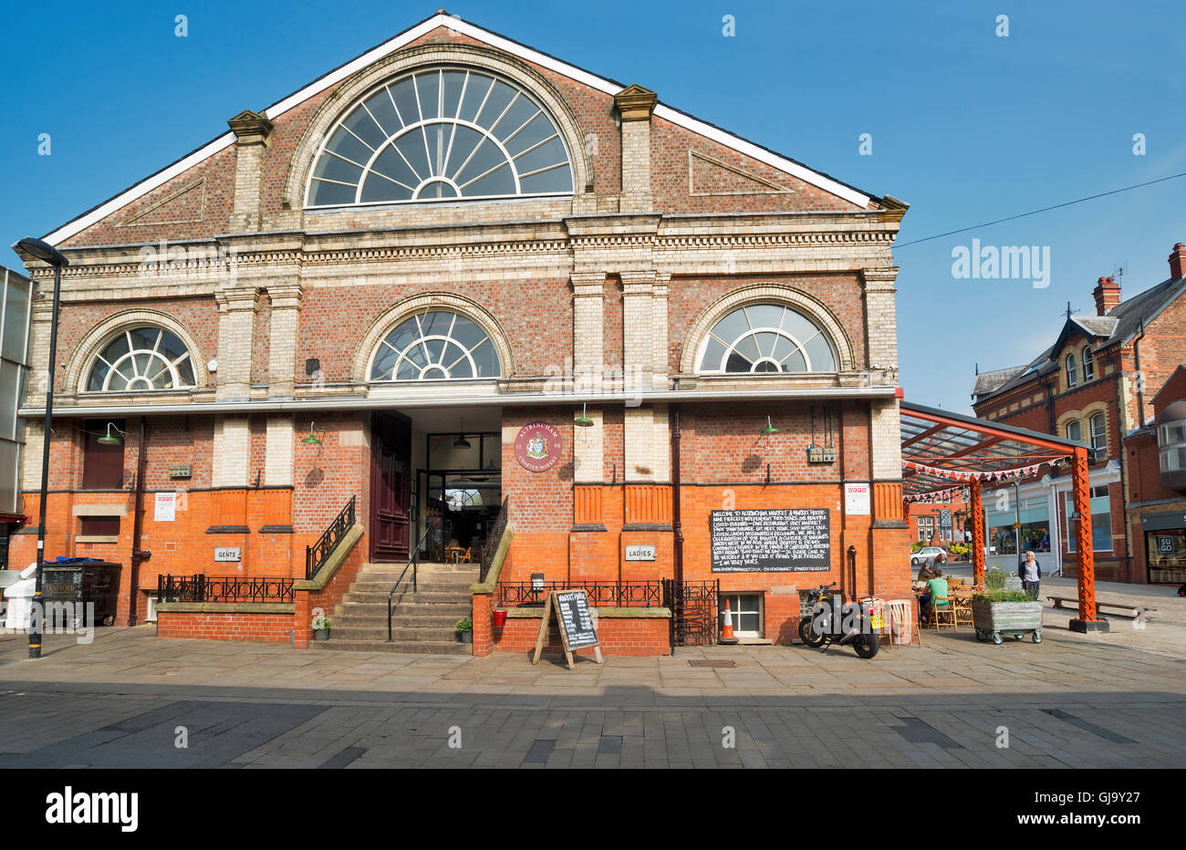 Altrincham market hall Trafford Greater Manchester England Stock Photo