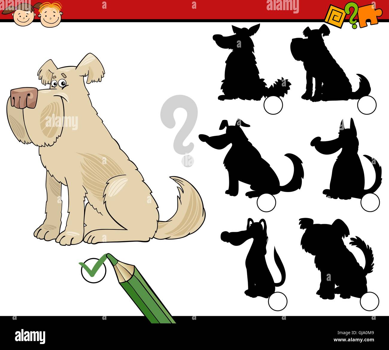 education shadows game cartoon Stock Vector Image & Art - Alamy